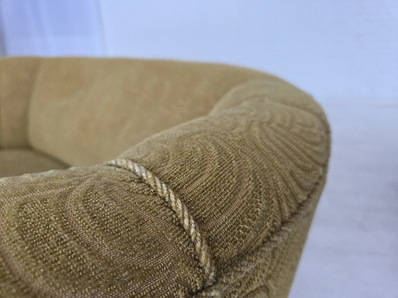 Danish 2-seater Banana sofa velour, beech wood, 1960s 16