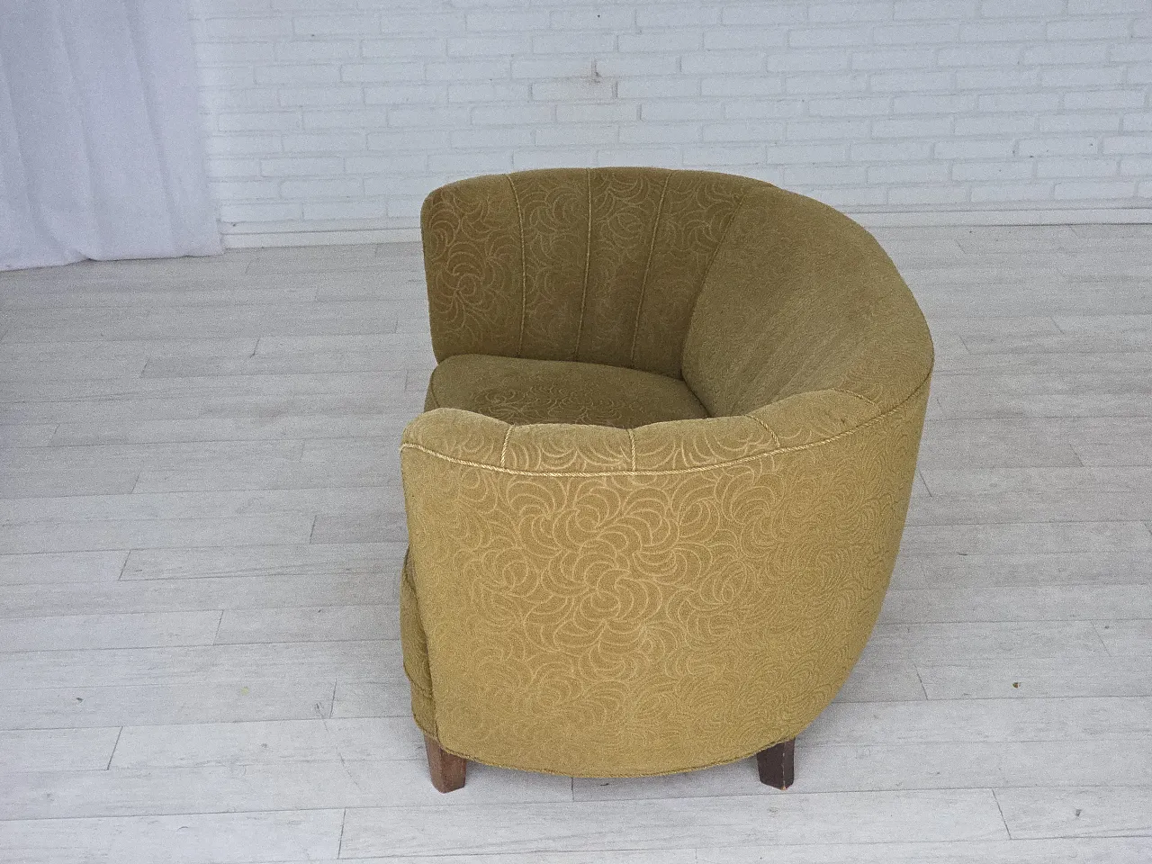 Danish 2-seater Banana sofa velour, beech wood, 1960s 18