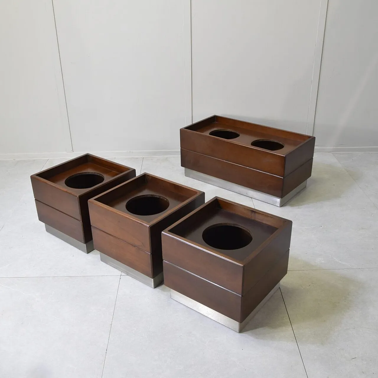 4 Wooden planters by Formanova, 1970s 3