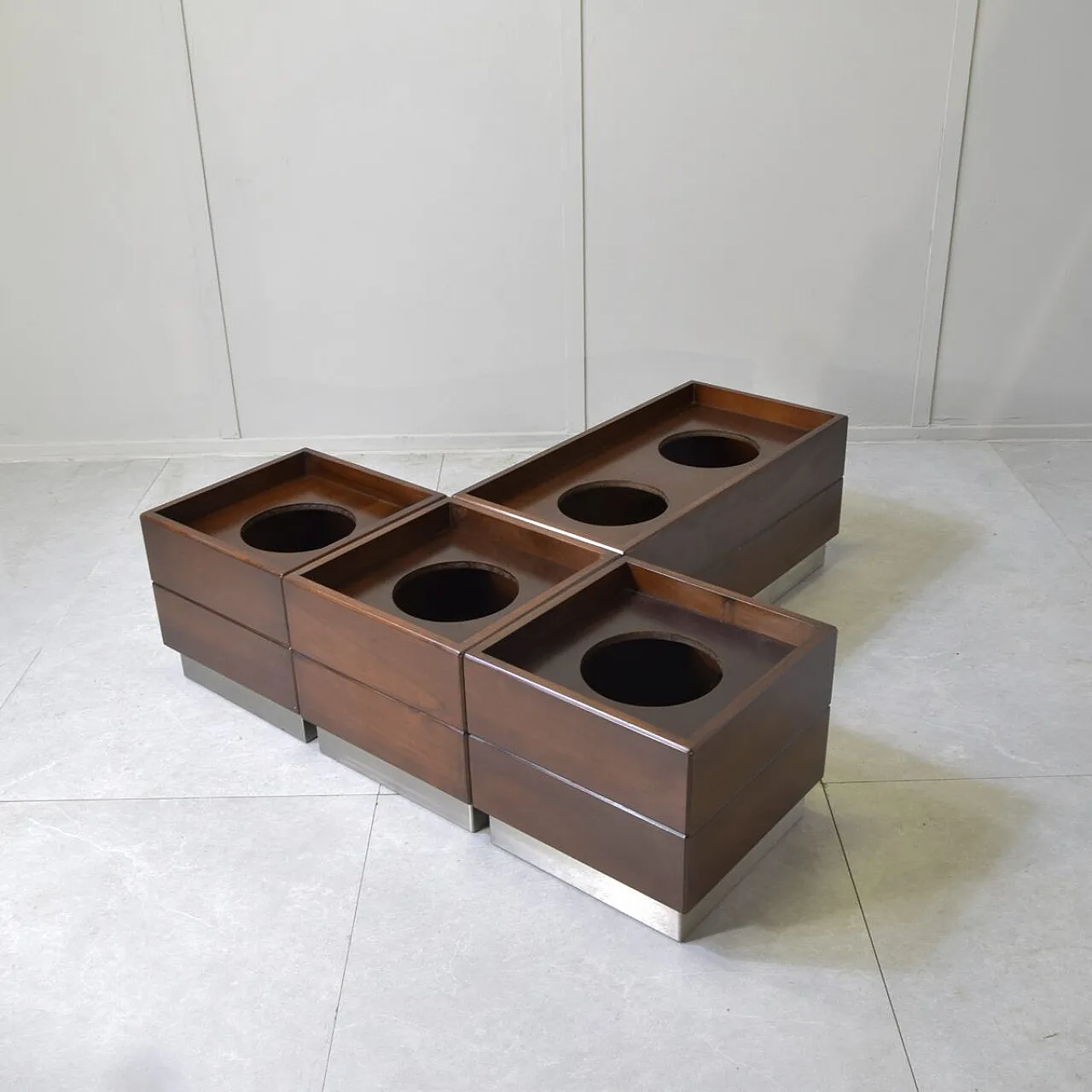 4 Wooden planters by Formanova, 1970s 4