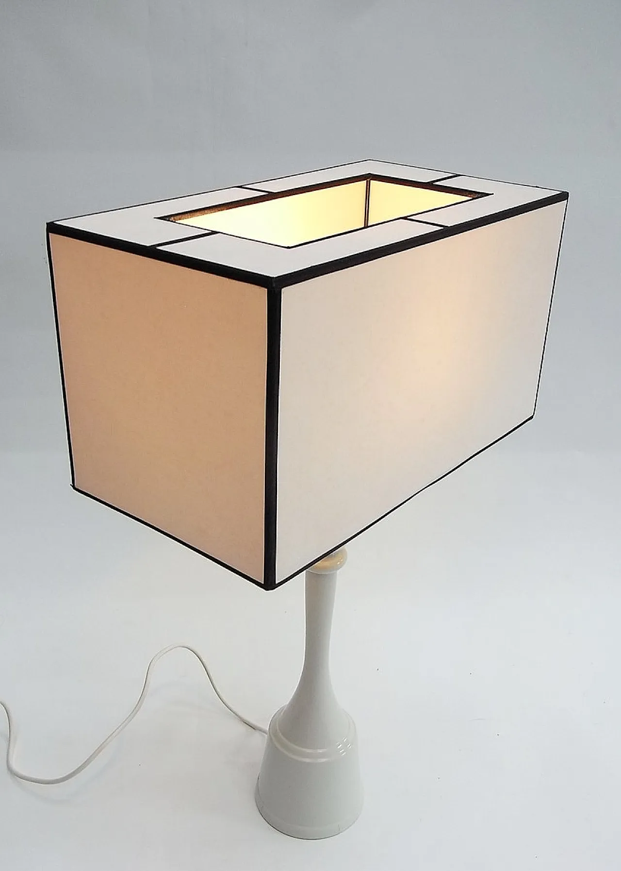 Lampada da tavolo Disquare ibrida di Gunter Lambert, anni '70 3