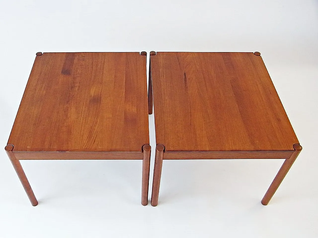 Coppia di tavolini in teak di Magnus Olessen per Durup, anni '60 8