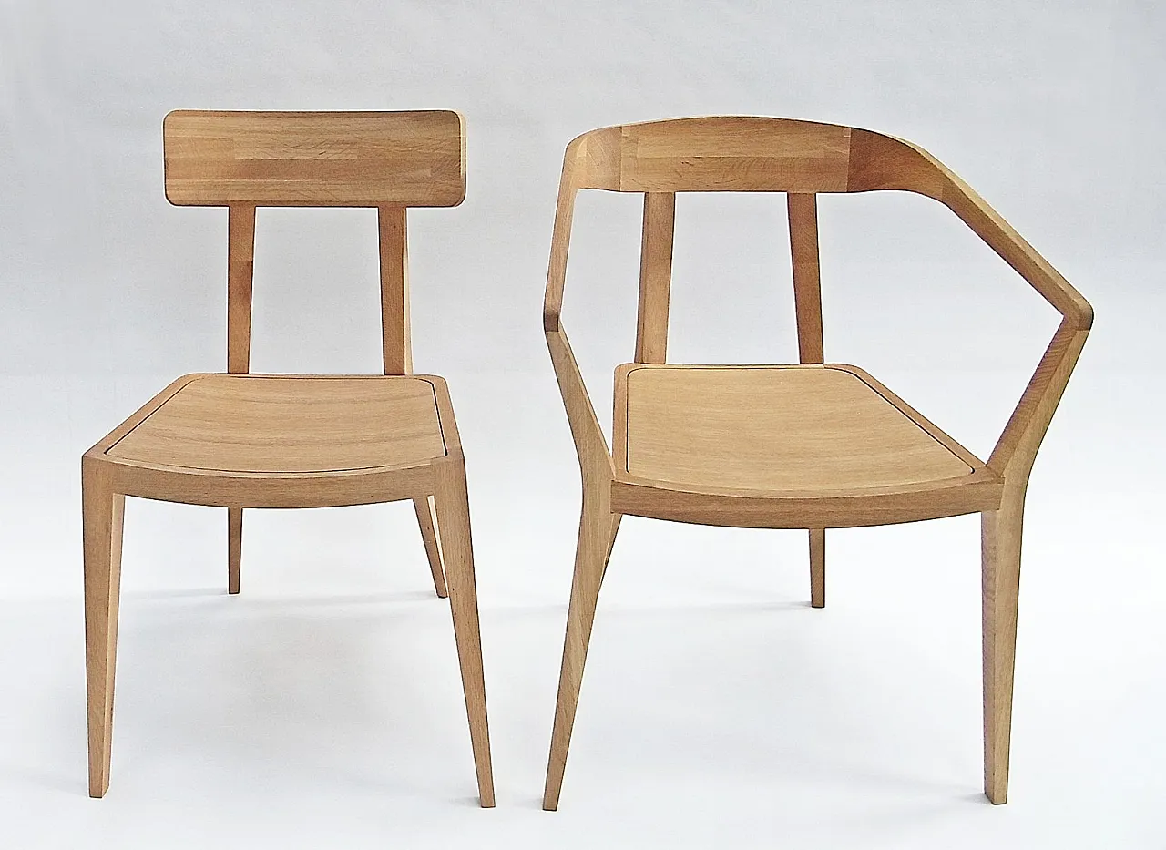 Coppia di poltrone in quercia di Gunter Lambert, anni 2000 1