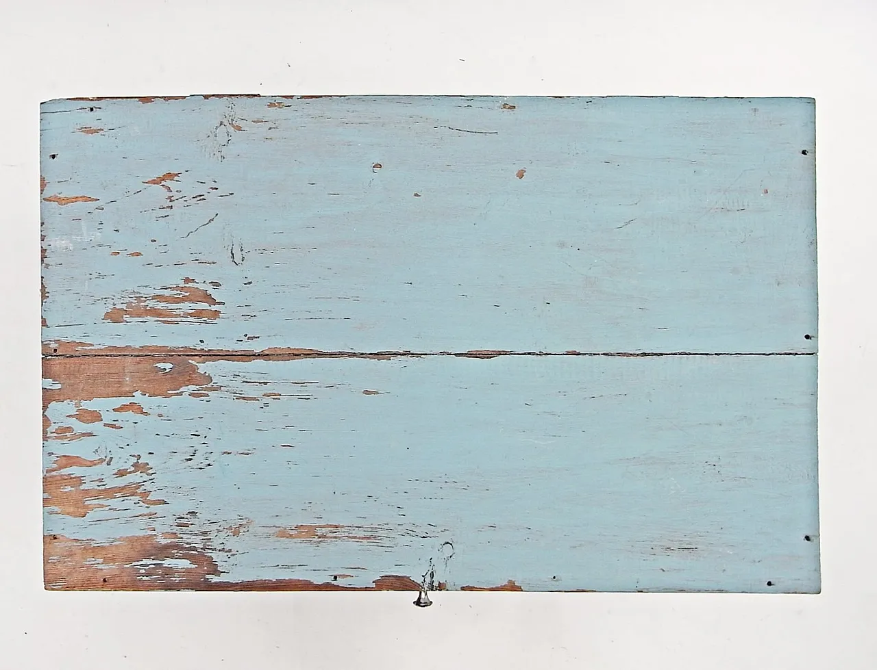 Blue trunk in softwood with cord handles, 20th century 6