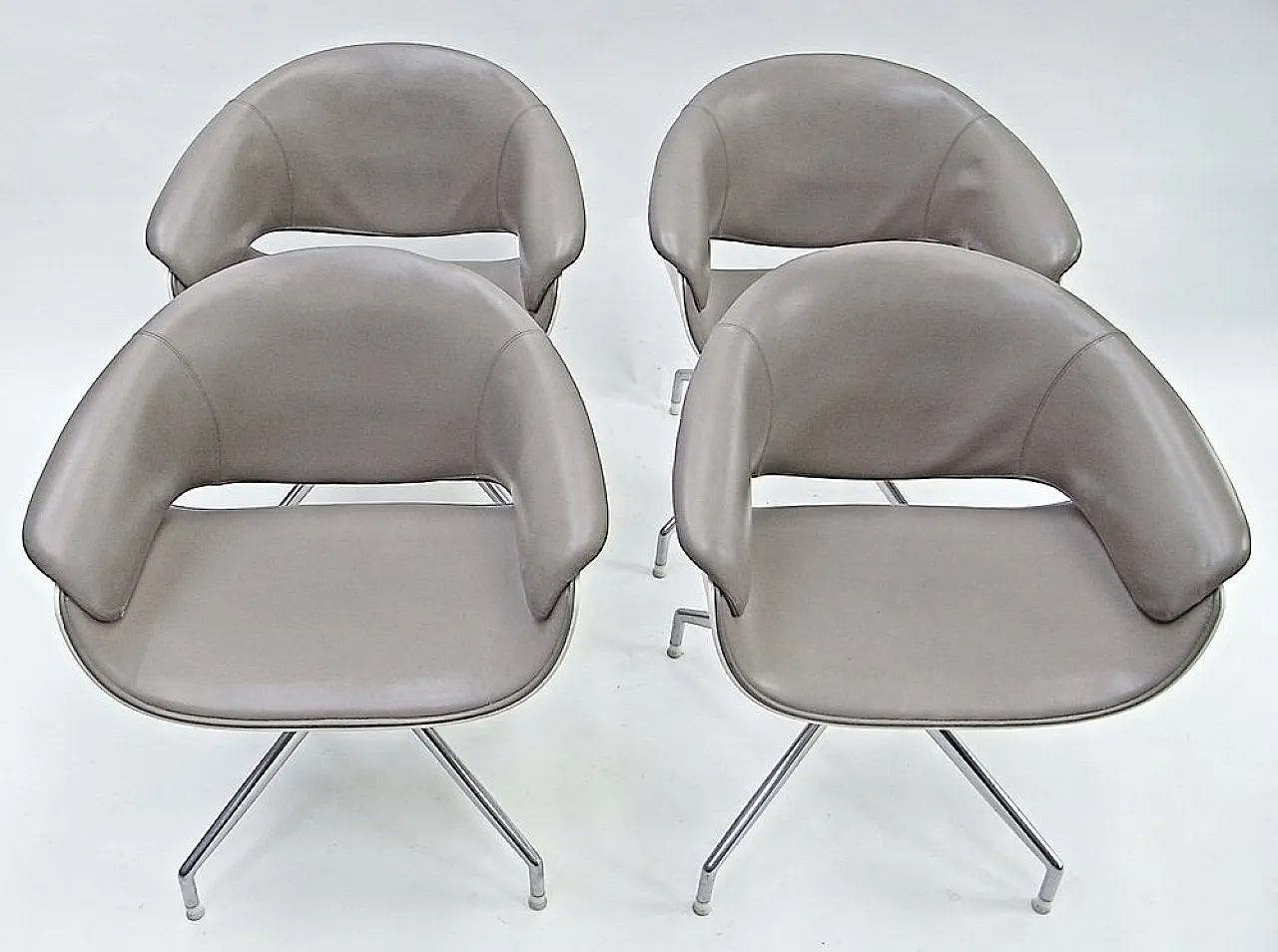 4 Sina armchairs by Uwe Fischer for B&b Italia, 2000s 1