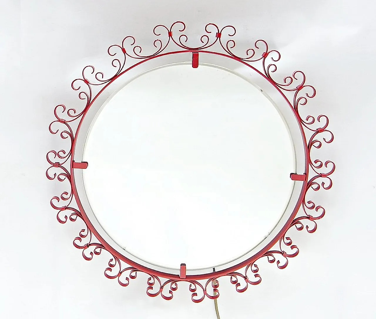 Aurora wall lamp with mirror, 1960s 1