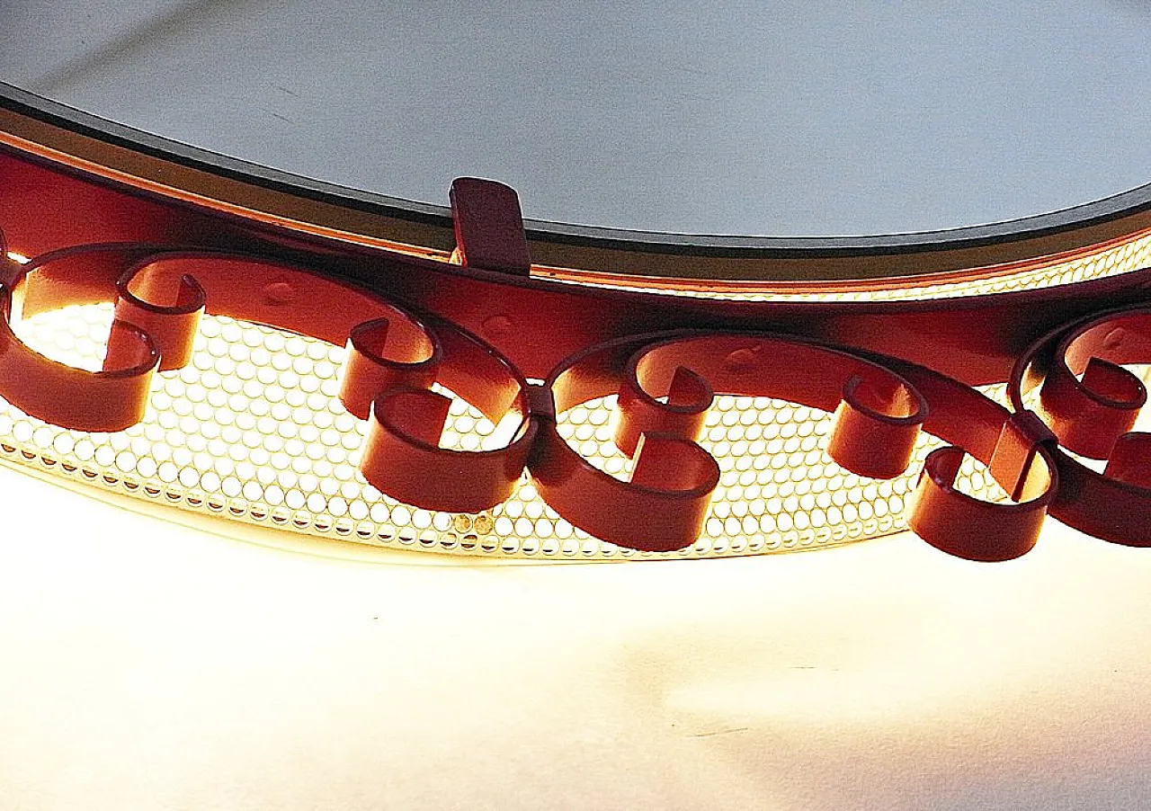 Aurora wall lamp with mirror, 1960s 4