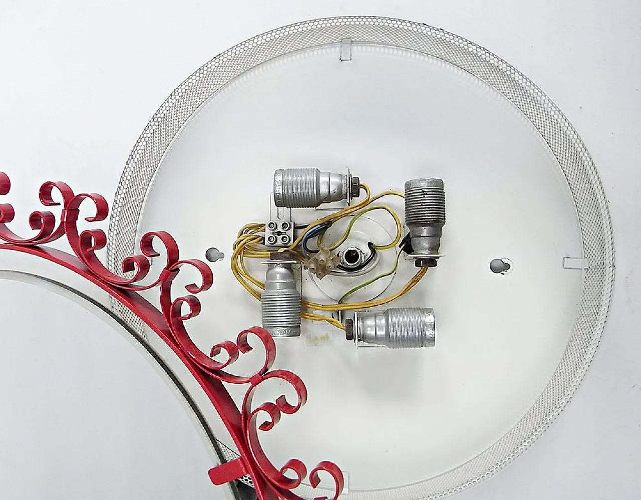 Aurora wall lamp with mirror, 1960s 8