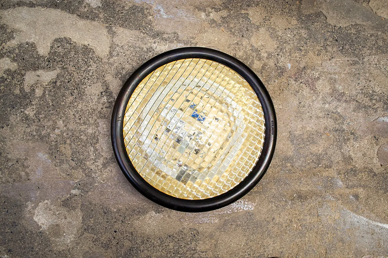 Prismatic glass ceiling light by Stilnovo, 1970s 1