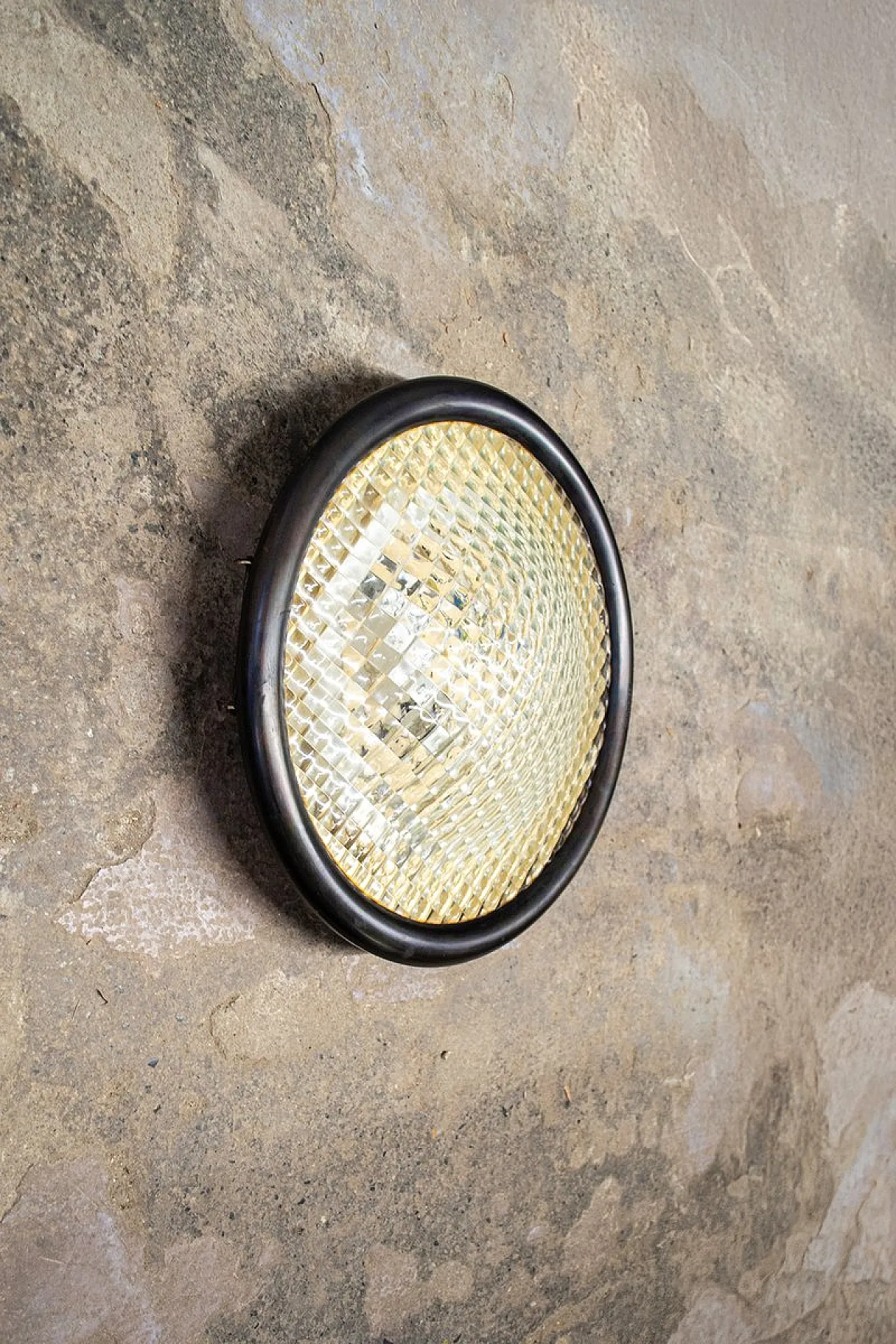 Prismatic glass ceiling light by Stilnovo, 1970s 3