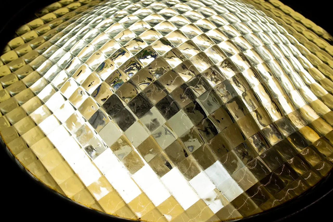 Prismatic glass ceiling light by Stilnovo, 1970s 5