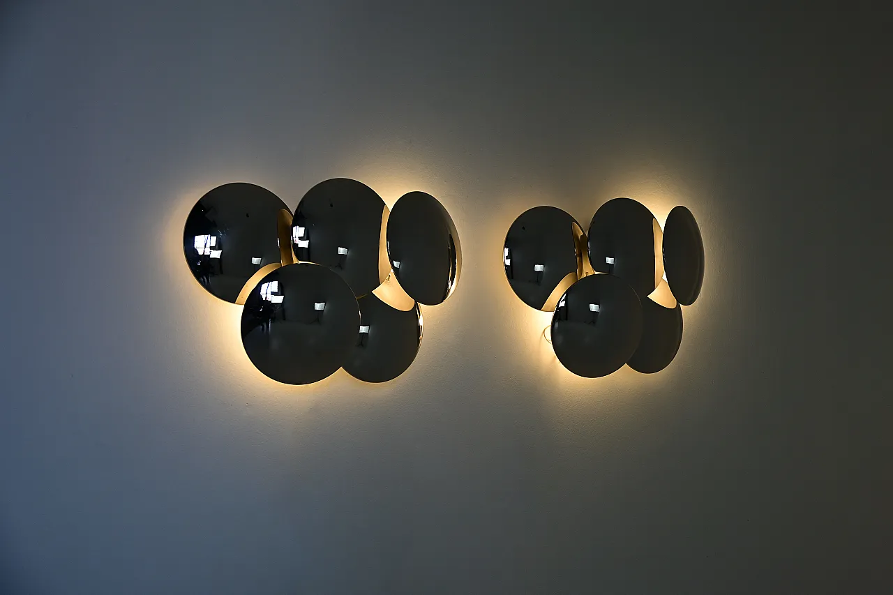 Pair of wall lamps by Goffredo Reggiani for Reggiani, 1970s 2