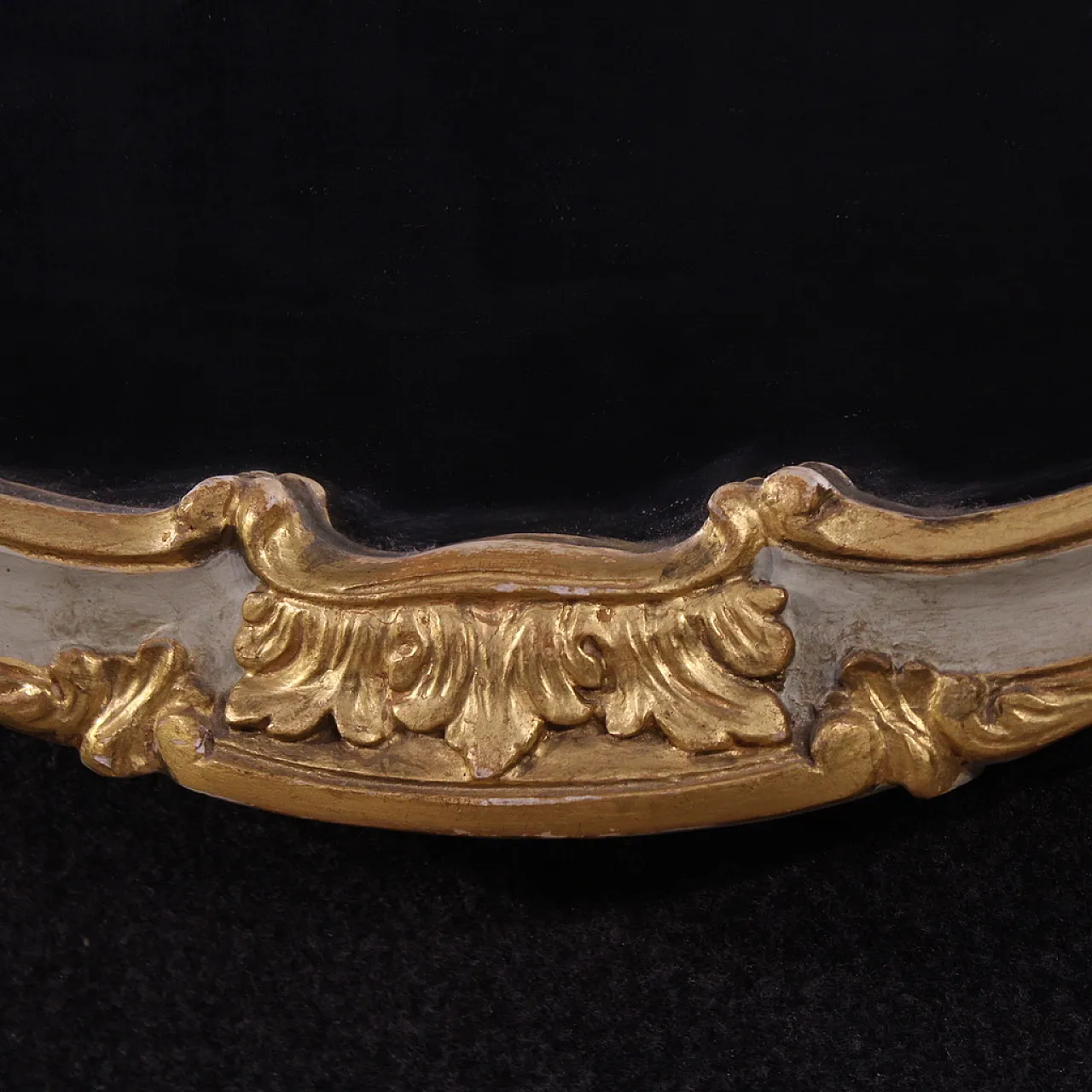 Specchiera italiana laccata e dorata, '900 3