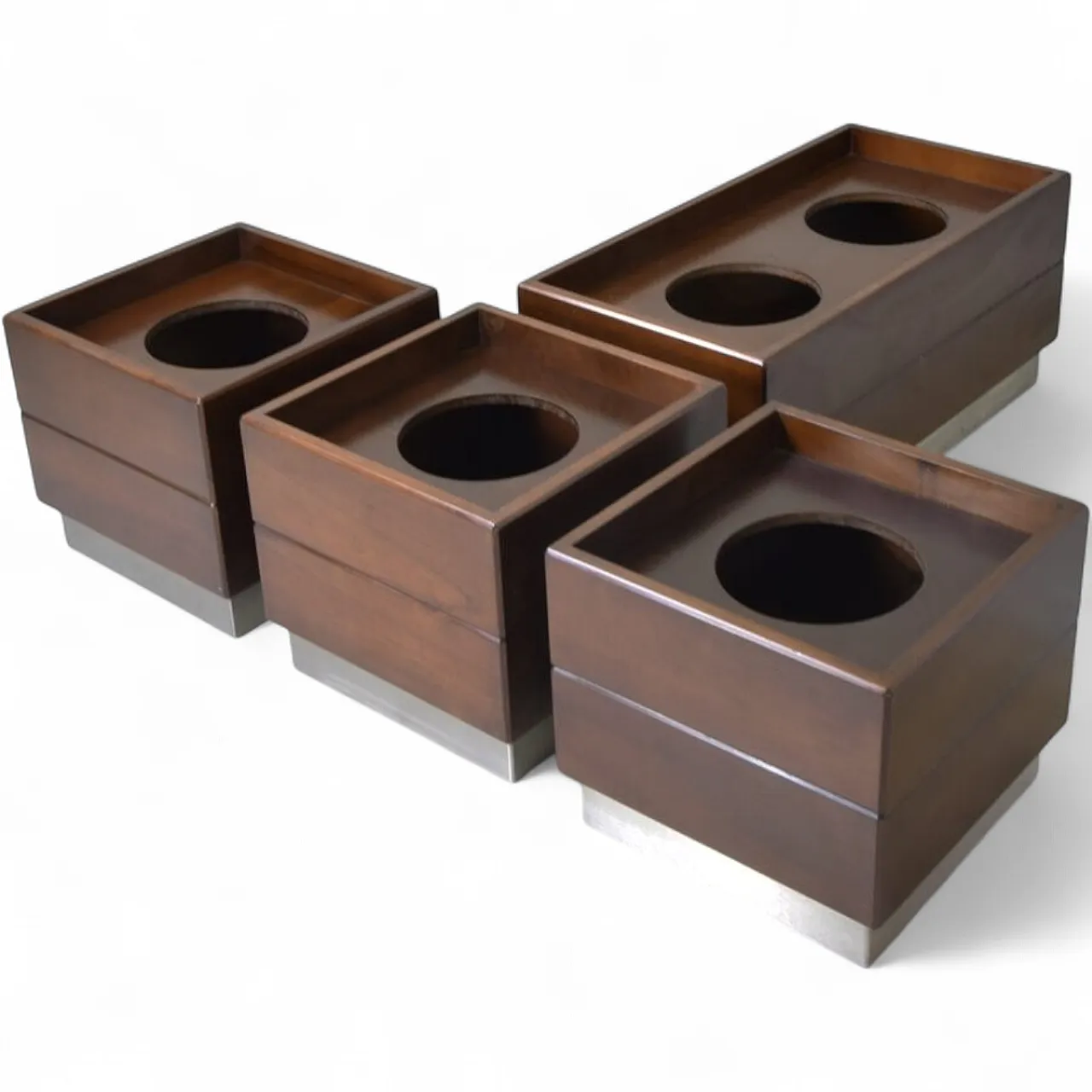 4 Wooden planters by Formanova, 1970s 10