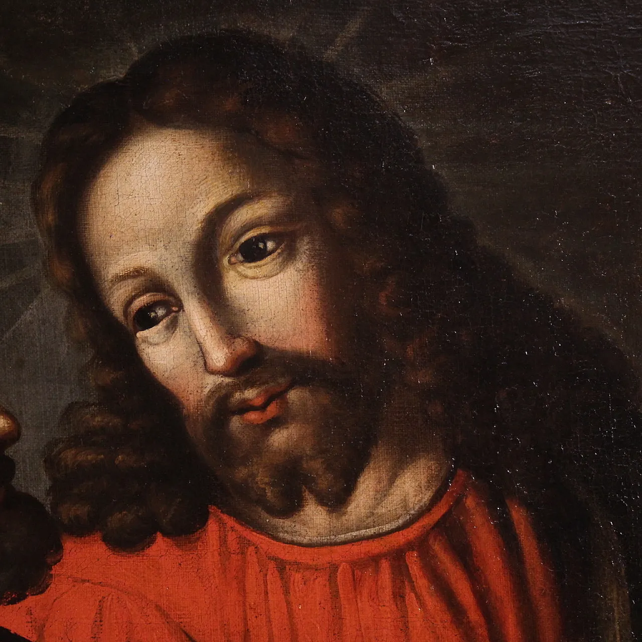 Spanish painting Christ and the disciples of Emmaus, 17th century 9