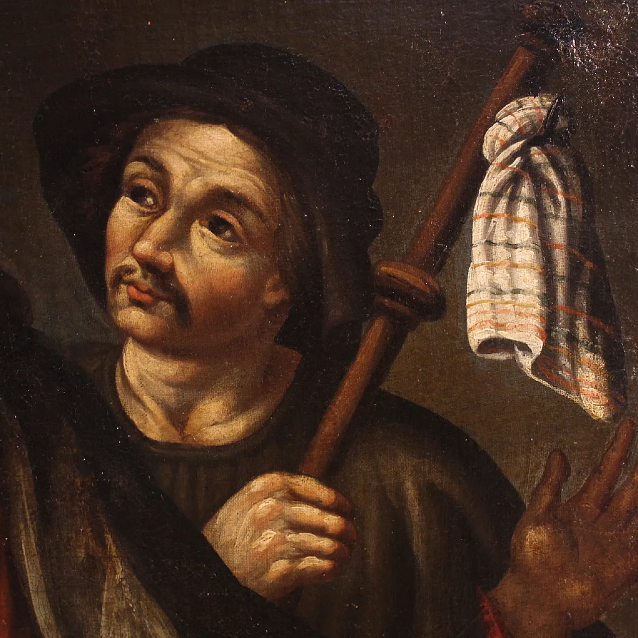 Spanish painting Christ and the disciples of Emmaus, 17th century 11