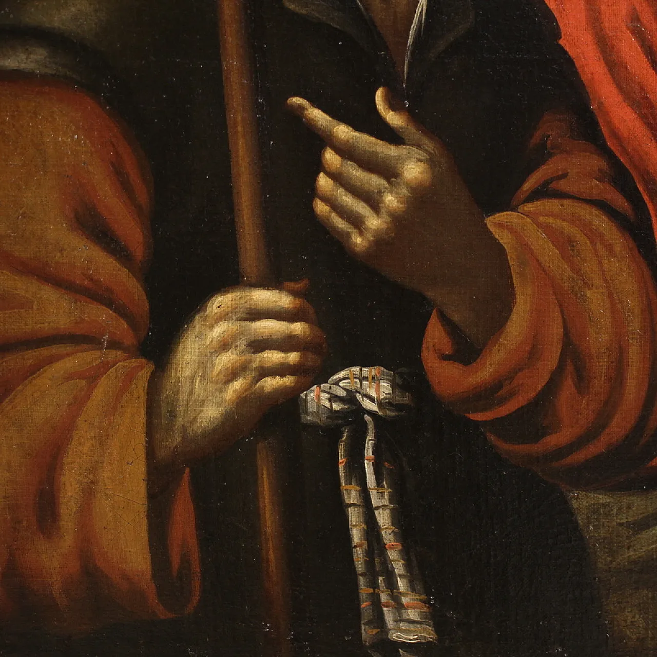 Spanish painting Christ and the disciples of Emmaus, 17th century 12