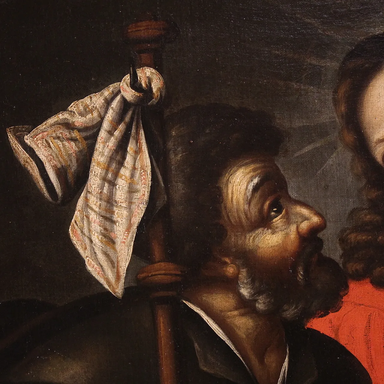 Spanish painting Christ and the disciples of Emmaus, 17th century 14