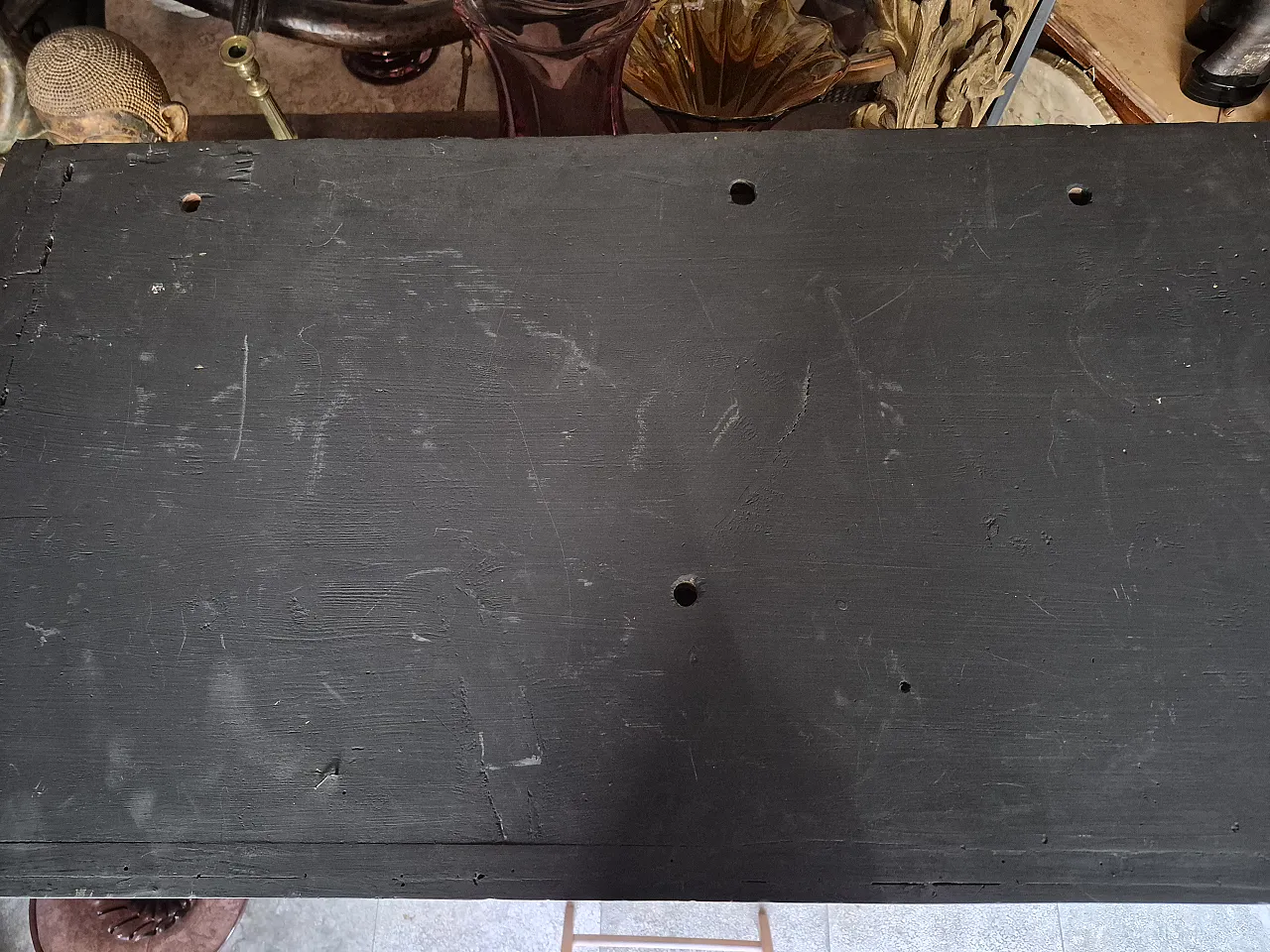 Secrétaire Carlo X in legno di mogano biondo, '800 6