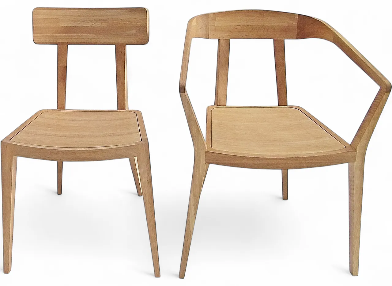 Coppia di poltrone in quercia di Gunter Lambert, anni 2000 28