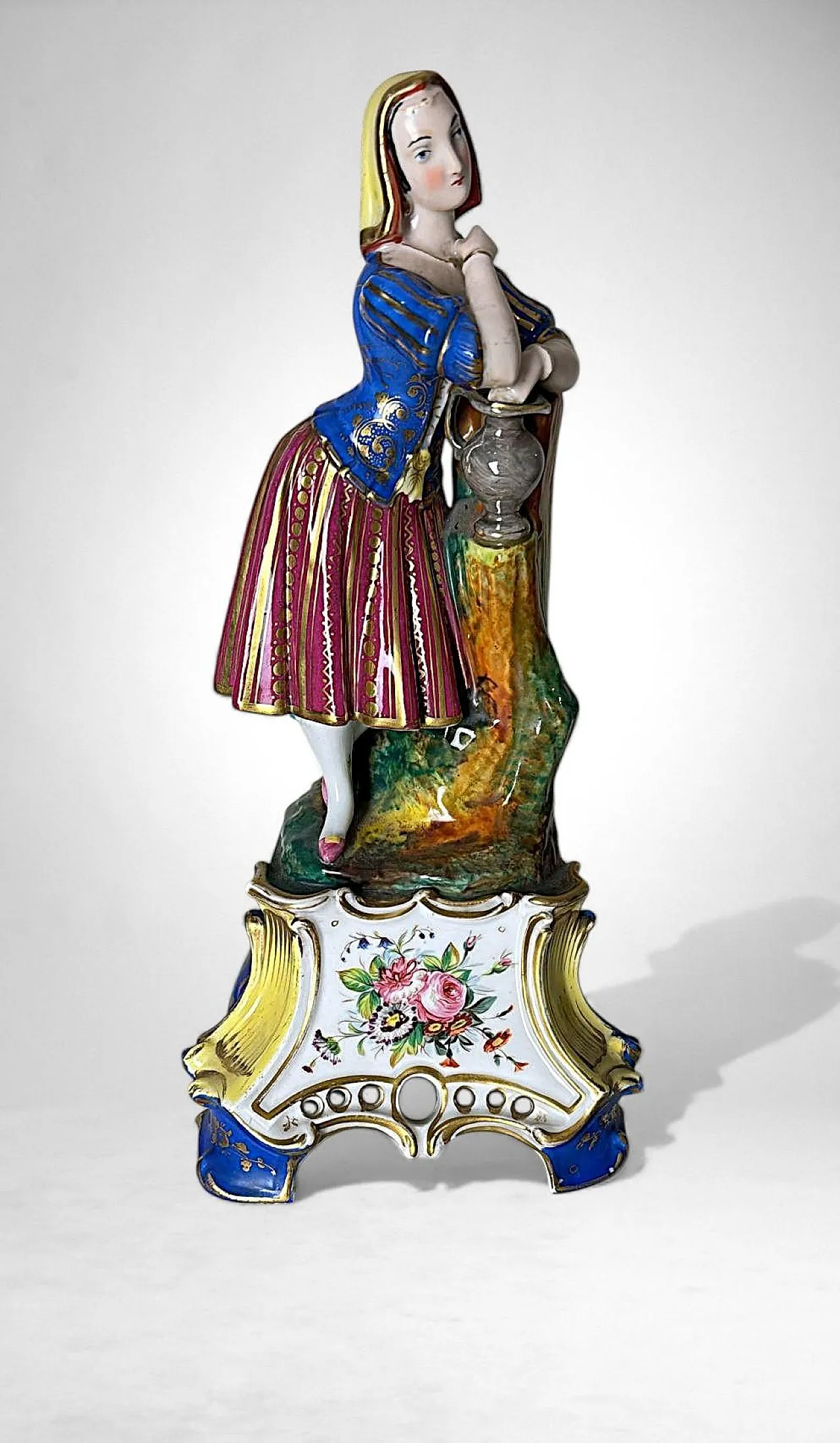 Polychrome porcelain figurine by Porcelaine De Paris, 19th century 2