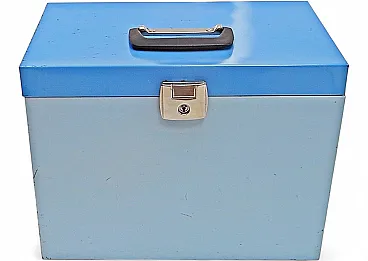 Portadocumenti blu in lamiera colorata, '900
