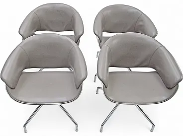 4 Sina armchairs by Uwe Fischer for B&b Italia, 2000s