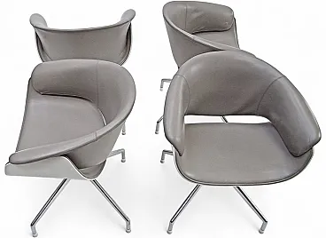 4 Poltrone Sina di Uwe Fischer per B&b Italia, anni 2000