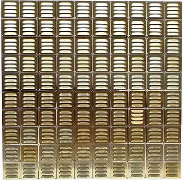 Aero Foil decorative wall object with brass on Macrolon, 2000s