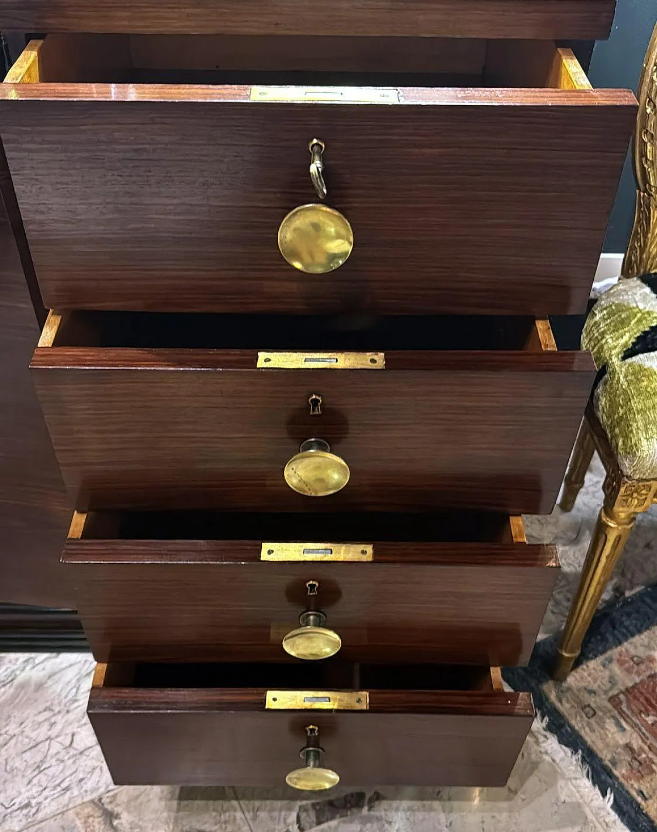 Art Deco Sapele wood sideboard, 20th century 8