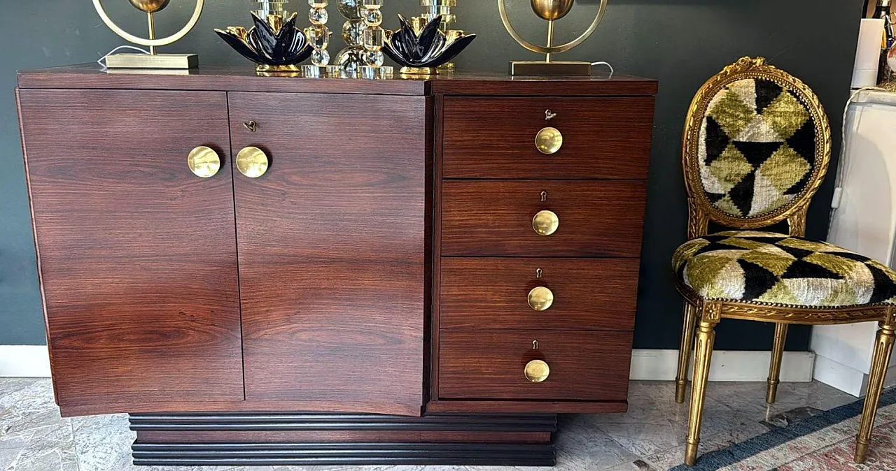 Art Deco Sapele wood sideboard, 20th century 17