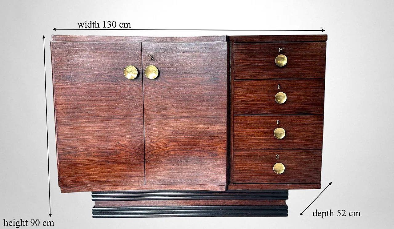 Art Deco Sapele wood sideboard, 20th century 19
