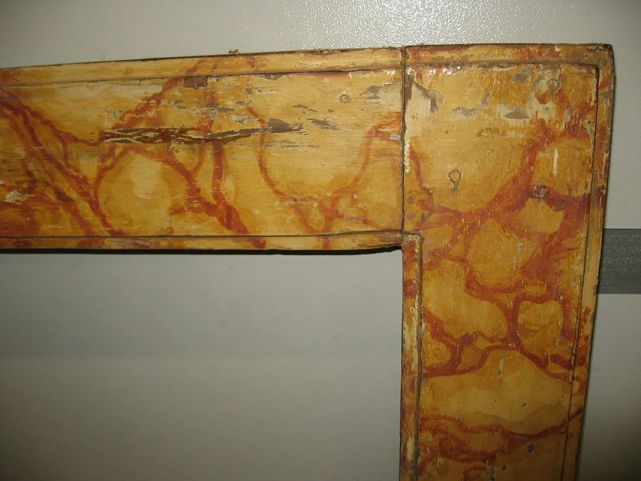 Cornice antica marmorizzata, '600 4