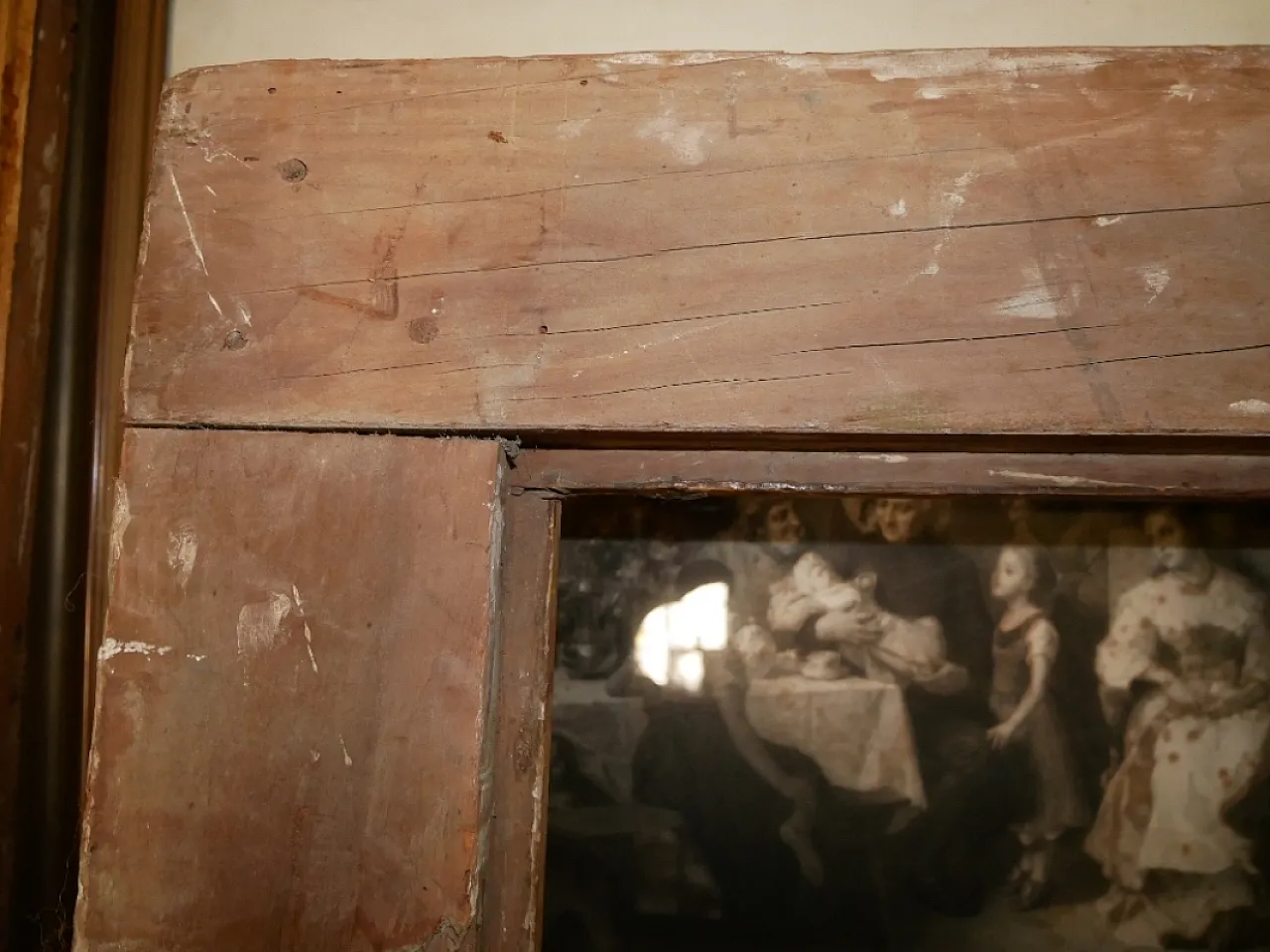 Cornice antica marmorizzata, '600 15