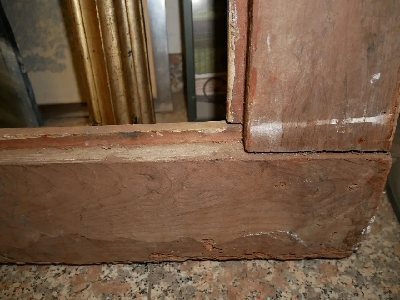 Cornice antica marmorizzata, '600 16