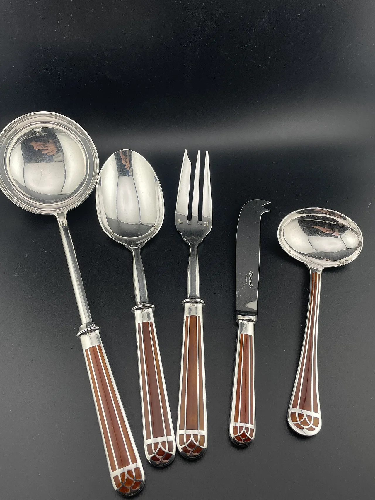 Talisamn Sienna cutlery set by Christofle 51 pieces, 90s 3