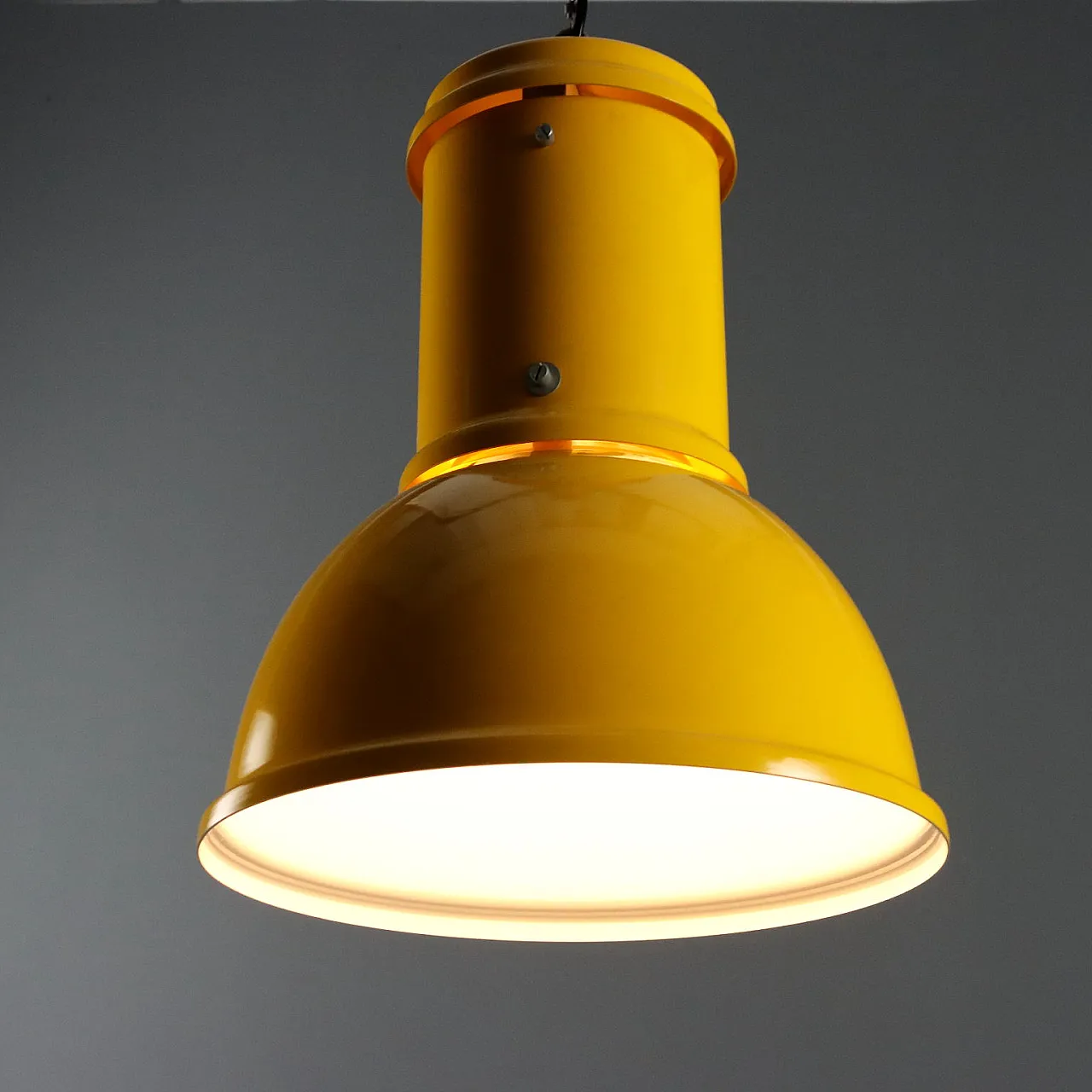 Lampada da soffitto in stile industriale in metallo laccato, '900 3
