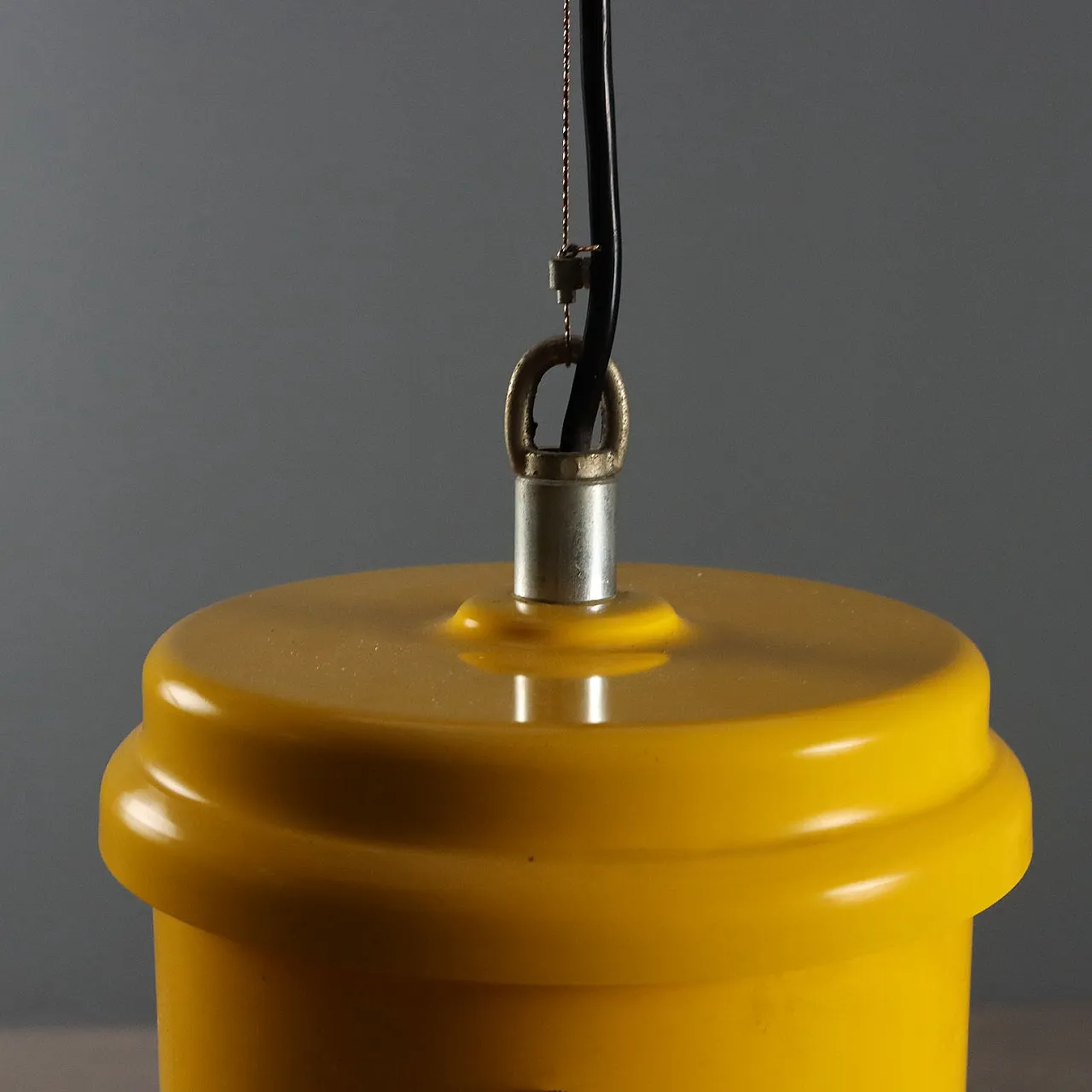 Lampada da soffitto in stile industriale in metallo laccato, '900 4