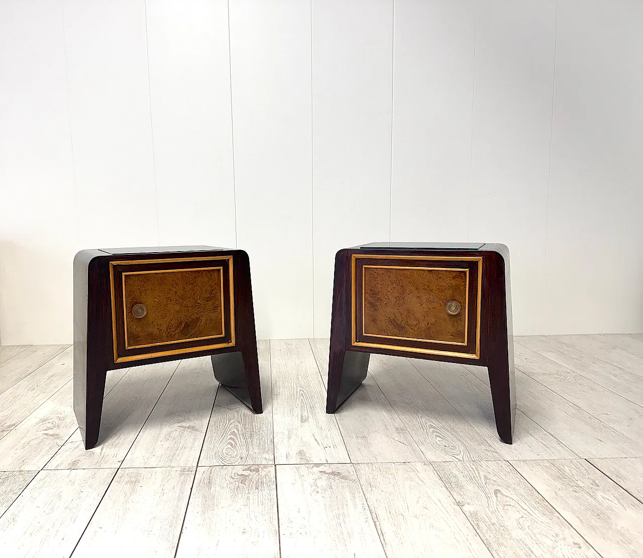 Pair of Paolo Buffa-style bedside tables, 1950s 3