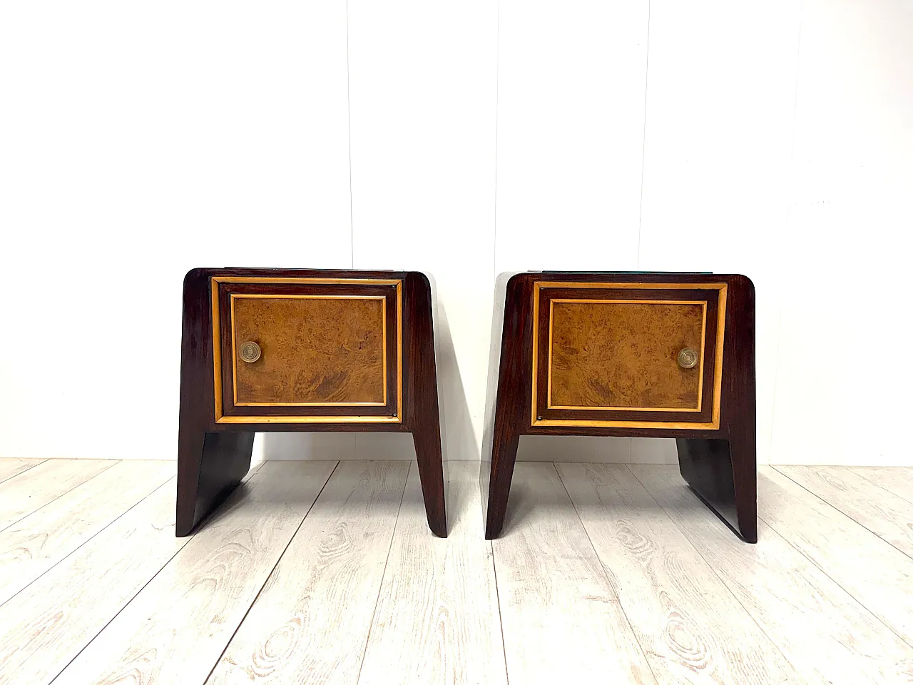 Pair of Paolo Buffa-style bedside tables, 1950s 7