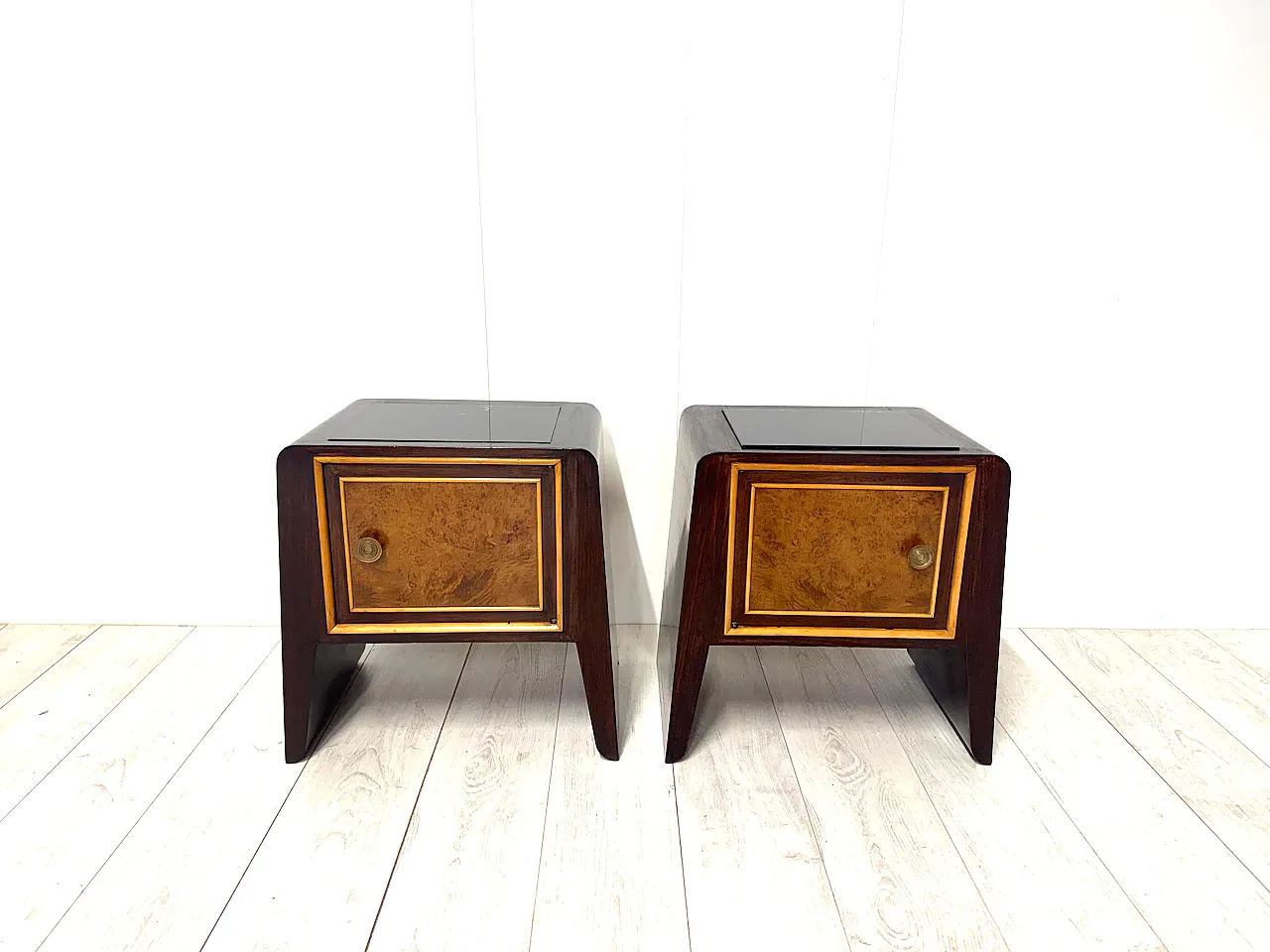 Pair of Paolo Buffa-style bedside tables, 1950s 8