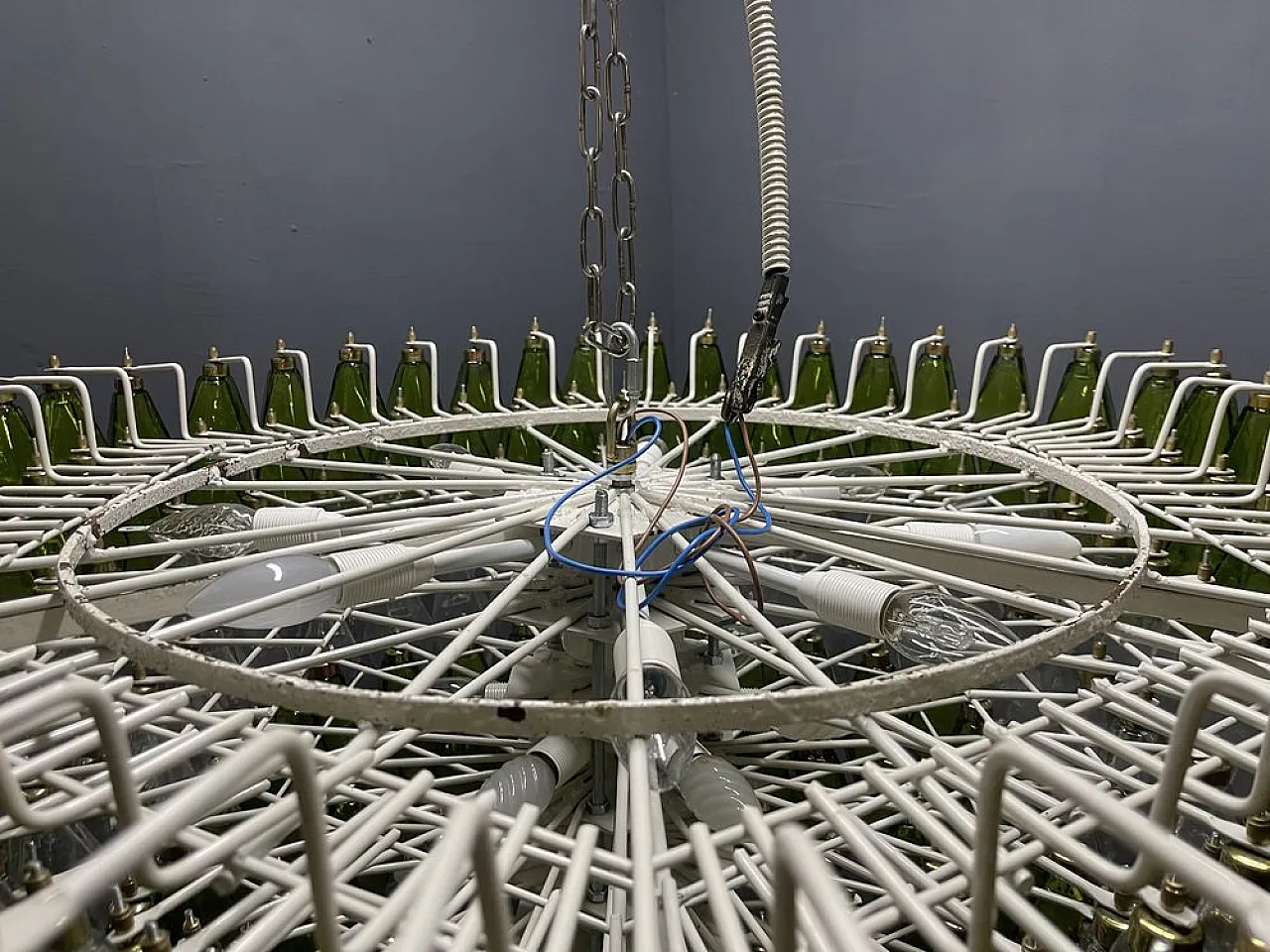 Large Poliedri chandelier in Murano glass, 1980s 6