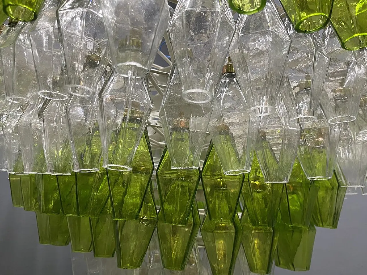 Large Poliedri chandelier in Murano glass, 1980s 8