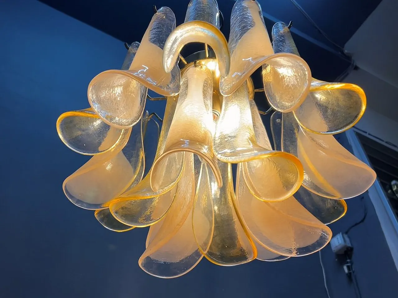 Chandelier with Murano glass petals by La Murrina, Italy, 1980s 3