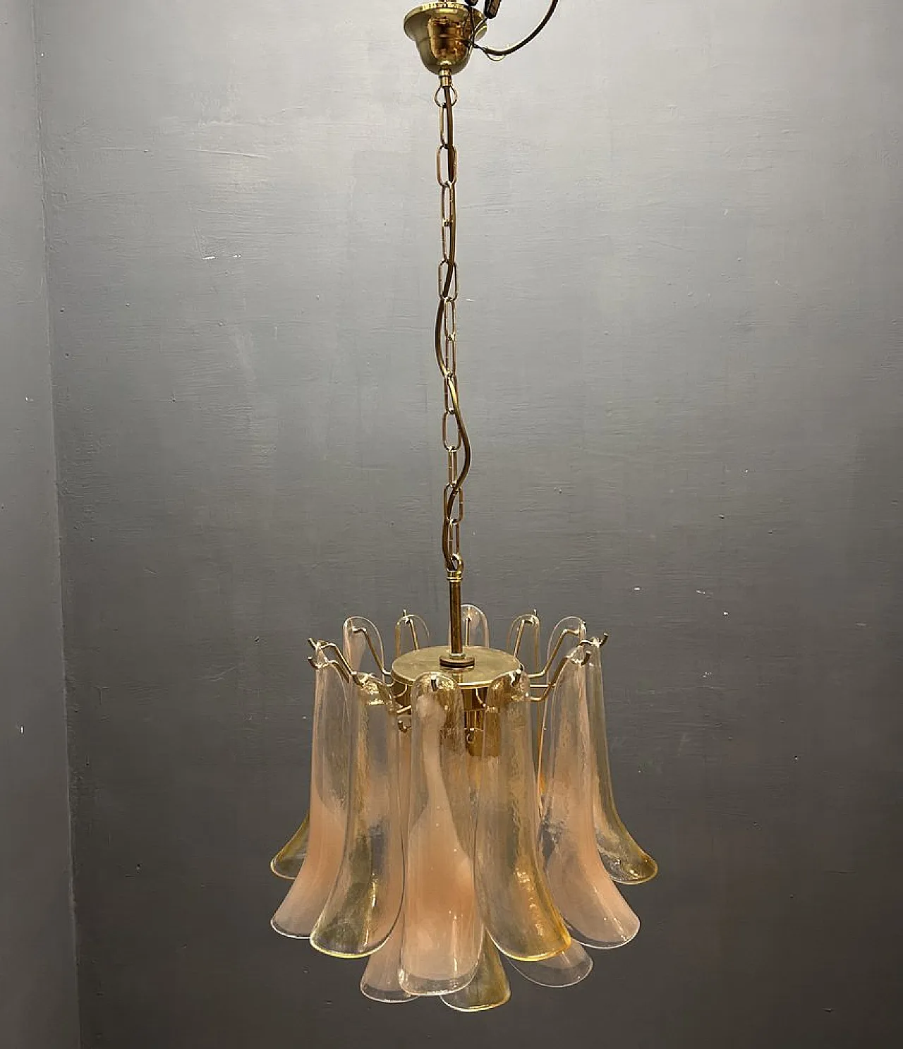 Chandelier with Murano glass petals by La Murrina, Italy, 1980s 9
