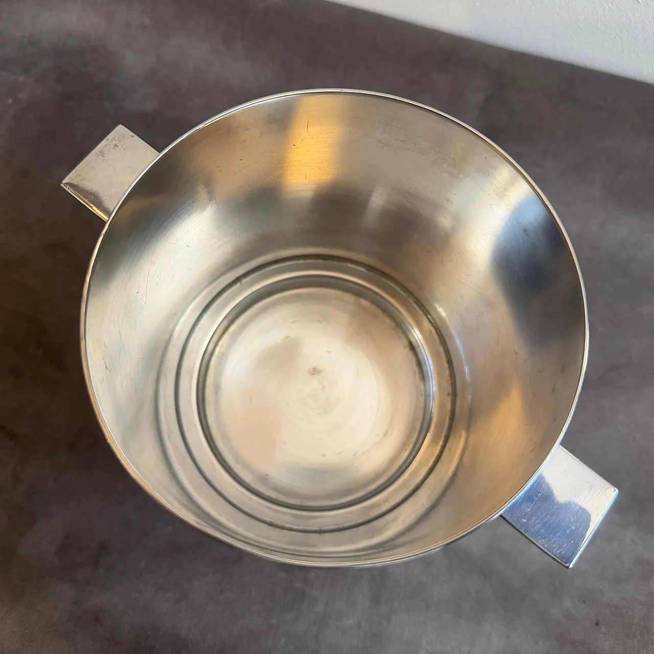 Secchiello placcato argento di Lino Sabattini per Christofle, anni '70 7