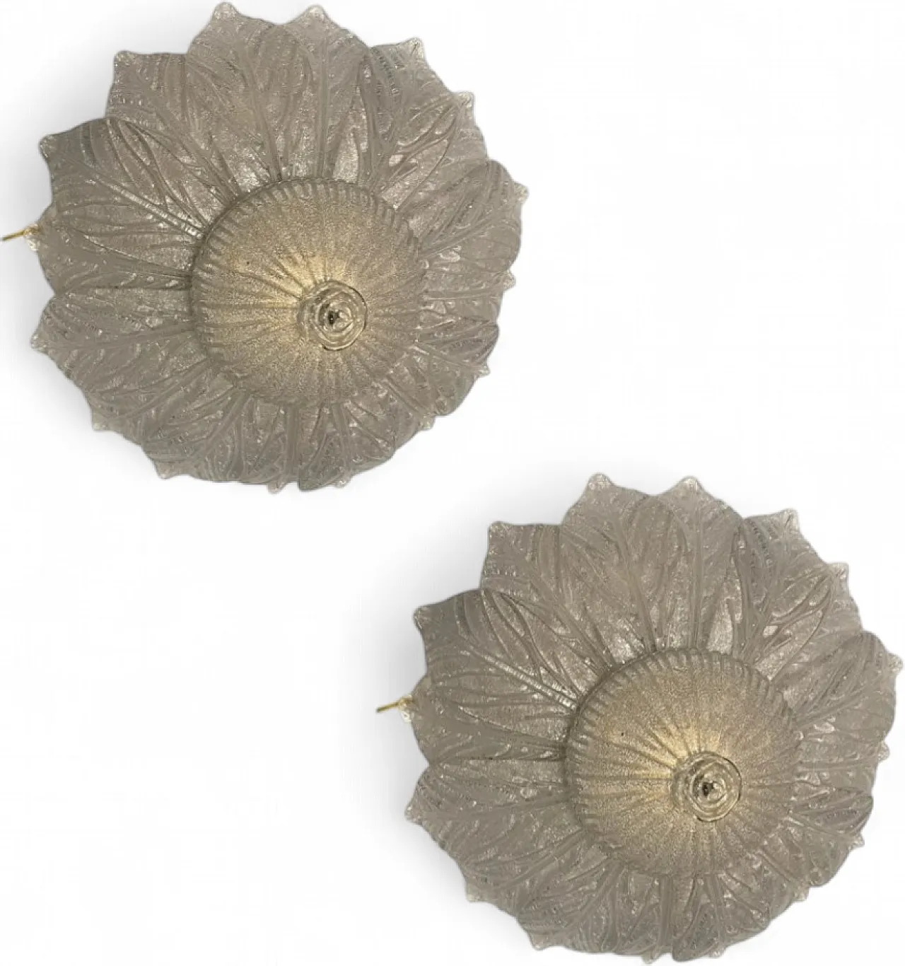 Pair of Murano glass recessed lamp, Venice, 1960s 17