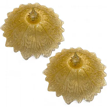 Coppia di lampade a incasso in vetro di Murano, anni '80