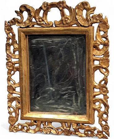 Mirror with carved and gilded frame Baroque style, 18th century