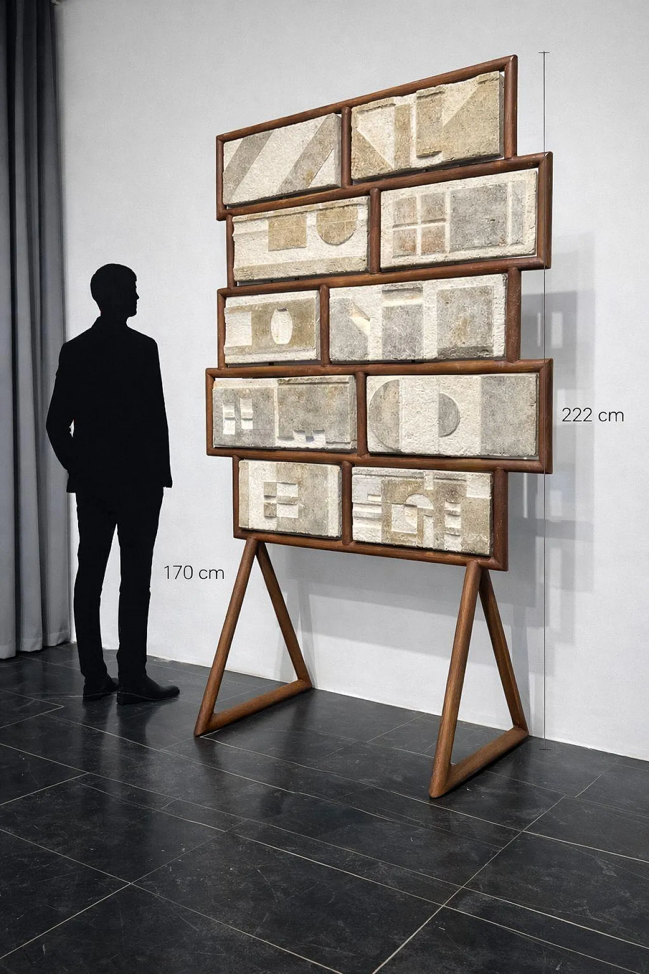 Giovanni Borgarello, carved modular stone sculpture, 1970s 3